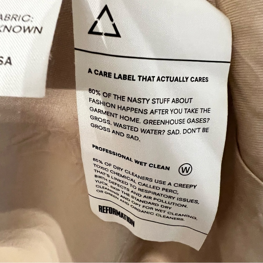 🛑SOLDREFORMATION Brixton Coat in Cream Size L - Picture 13 of 14